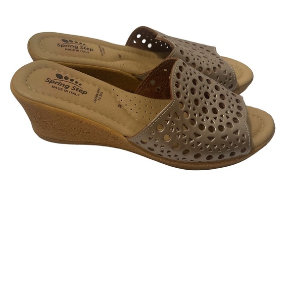 Spring Step Womens Martha Wedge Open Toed Sandal Size 38 (7.5 US) - Picture 4 of 6